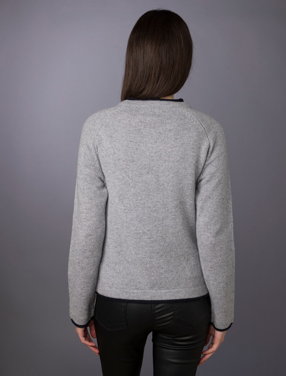 Aran Cashmere Wool Cashmere Button Down Cardigan‎‎‎