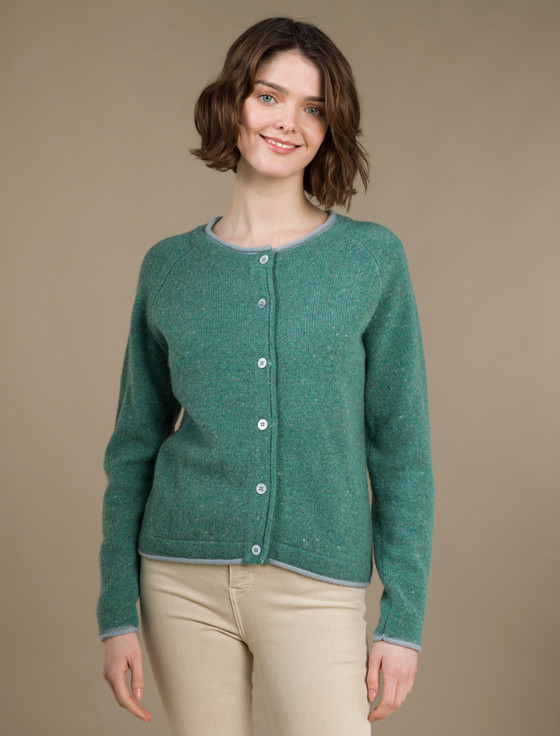 aran cashmere Wool Cashmere Button Down Cardigan‎