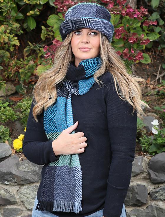 Aran Cashmere Wool Country Hat - Donegal Blue