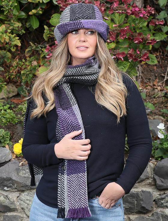 Aran Cashmere Wool Country Hat - Donegal Lavender