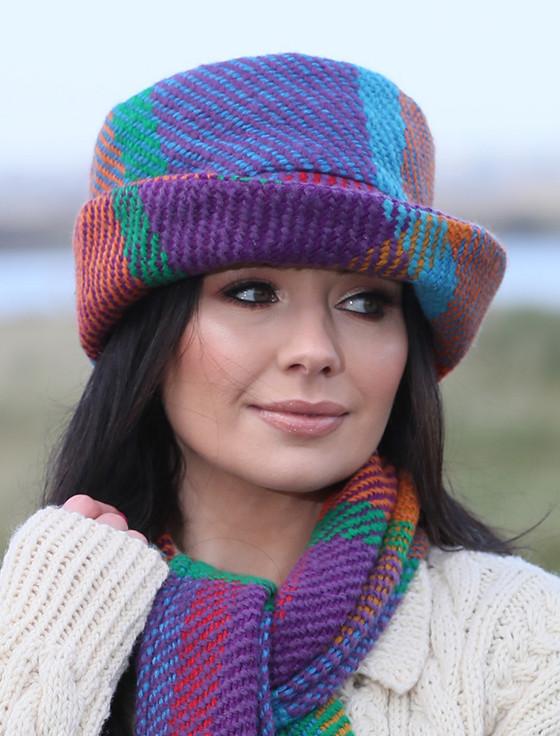 aran cashmere Wool Country Hat - Galway Red