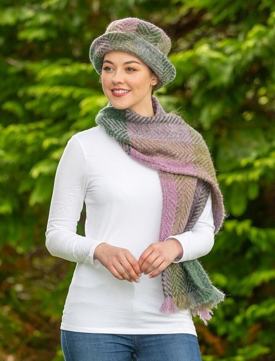 Aran Cashmere Wool Country Hat - Multi-Loden