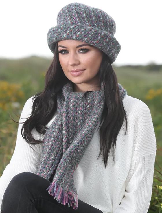 Aran Cashmere Wool Country Scarf - Connemara Loden