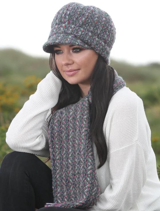 Aran Cashmere Wool Country Scarf - Connemara Loden