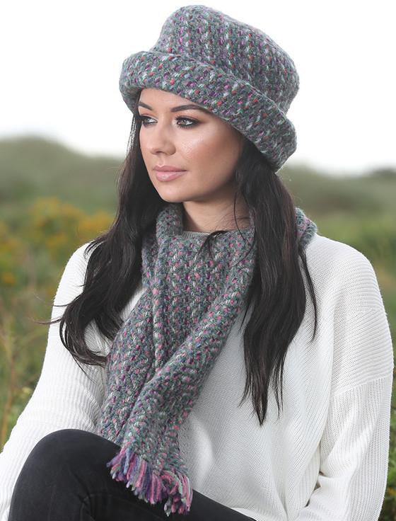 aran cashmere Wool Country Scarf - Connemara Loden