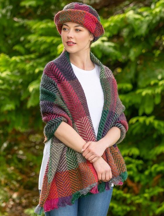 Aran Cashmere Wool Country Stole - Connemara Indigo