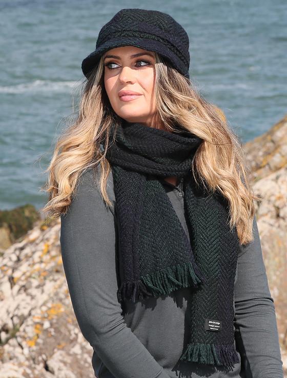 Aran Cashmere Wool County Hat - Donegal Blackwatch