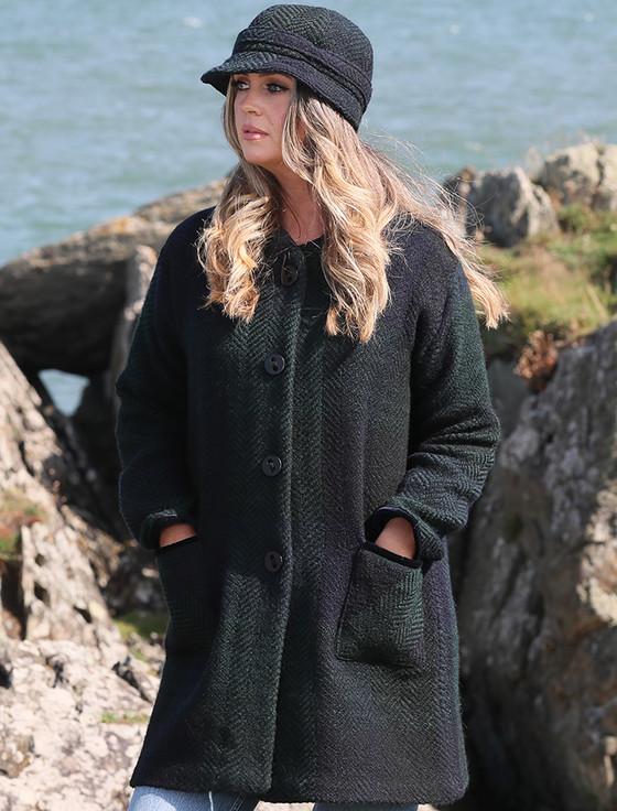 Aran Cashmere Wool County Hat - Donegal Blackwatch