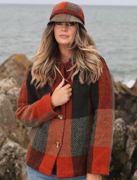 Aran Cashmere Wool County Hat - Donegal Rust