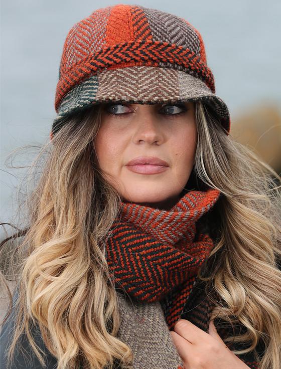 aran cashmere Wool County Hat - Donegal Rust