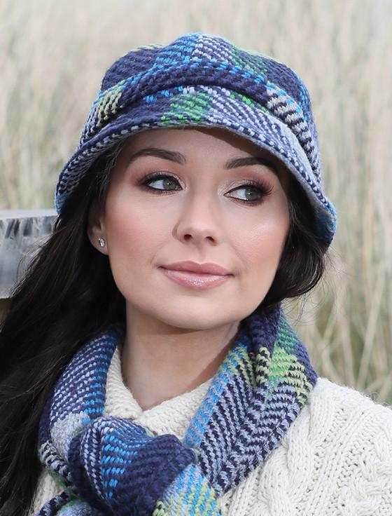 Aran Cashmere Wool County Hat - Galway Blue