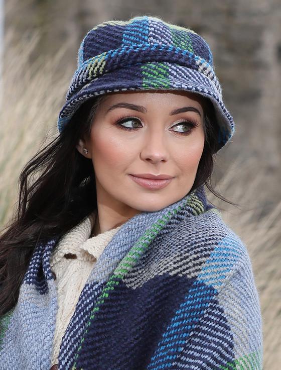 Aran Cashmere Wool County Hat - Galway Blue
