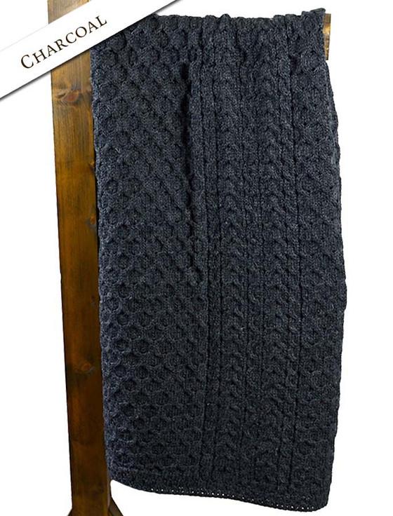 Aran Cashmere Wool Honeycomb Aran Throw