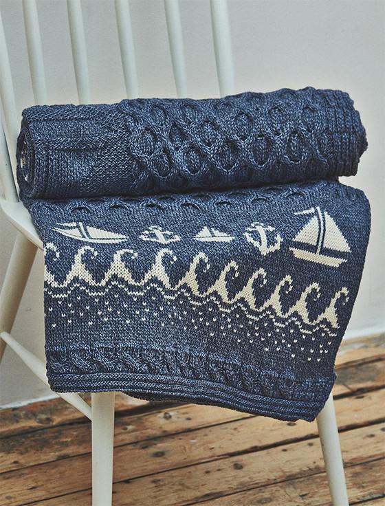 Aran Cashmere Wool Honeycomb Wild Atlantic Throw