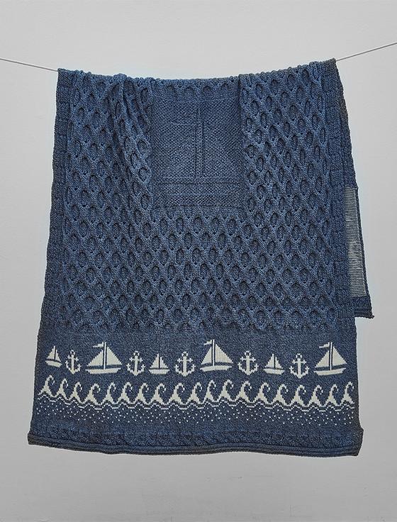 Aran Cashmere Wool Honeycomb Wild Atlantic Throw