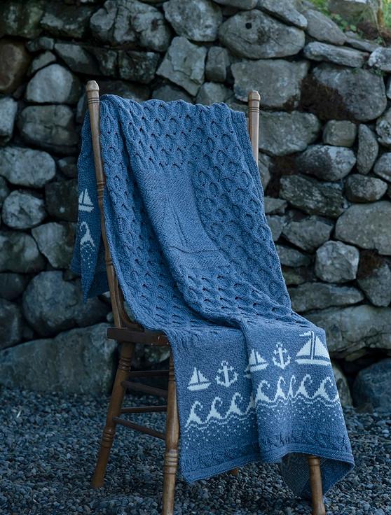 aran cashmere Wool Honeycomb Wild Atlantic Throw