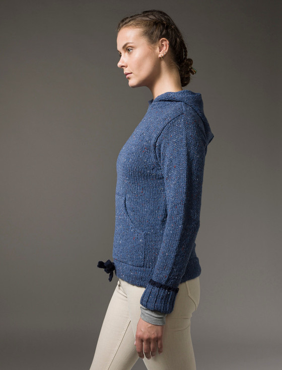 Aran Cashmere Wool Hoodie With Pouch Pocket