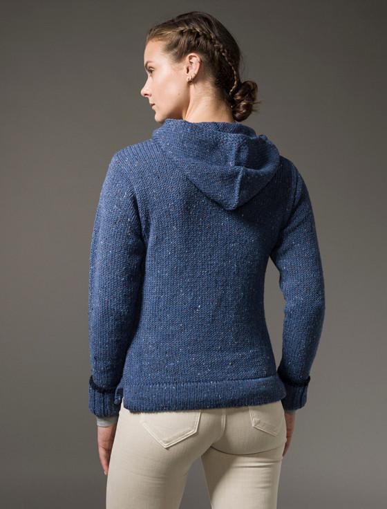 Aran Cashmere Wool Hoodie With Pouch Pocket