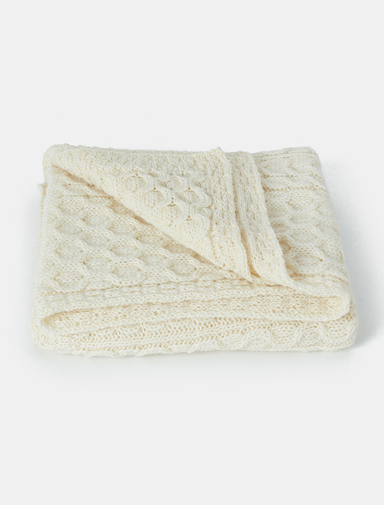Aran Cashmere Worsted Aran Wool Throw