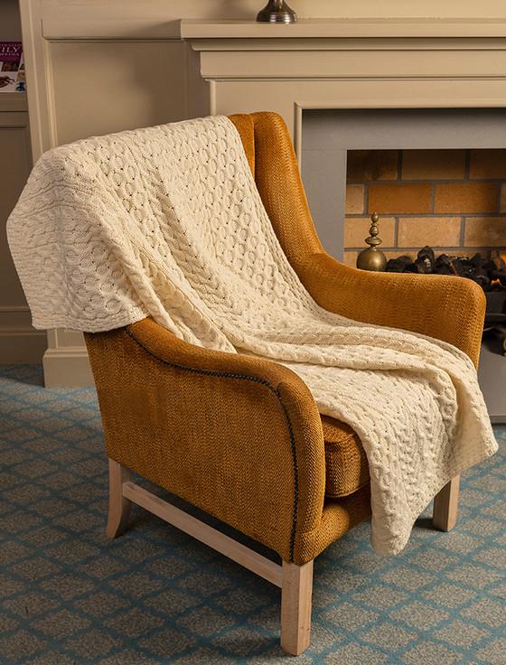aran cashmere Worsted Aran Wool Throw