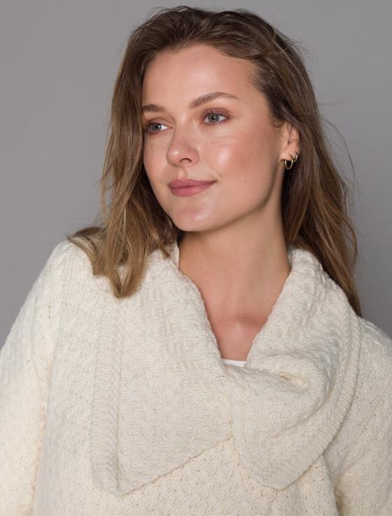 Aran Cashmere ‎Woven Textured Aran Wrap Coat