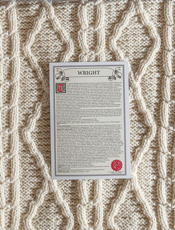 Aran Cashmere Wright Clan Scarf