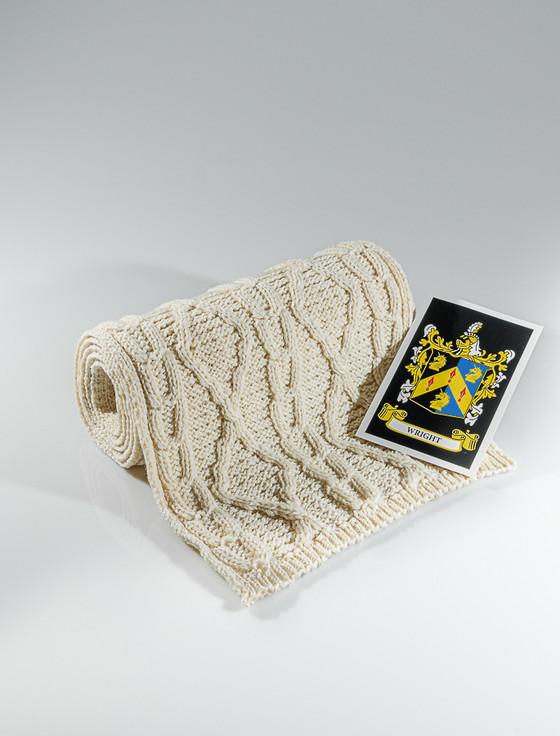 aran cashmere Wright Clan Scarf