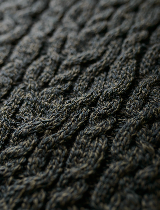 Aran Cashmere ‎Zip-Nec‎k Aran S‎weater