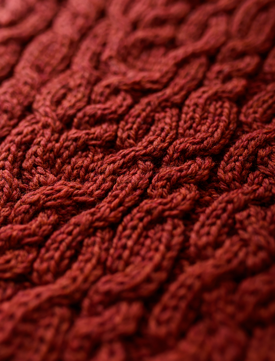 Aran Cashmere ‎Zip-Nec‎k Aran Sweat‎er