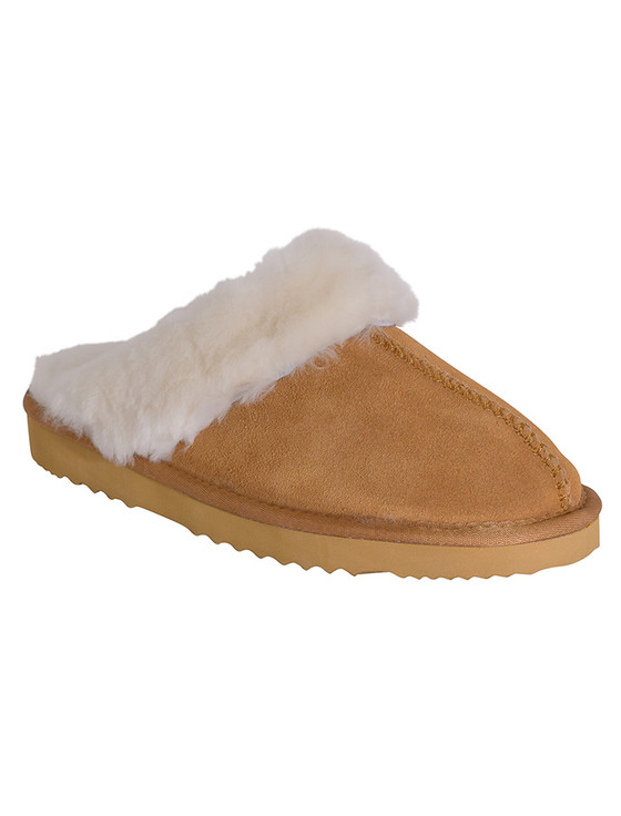 aran cashmere Aran Ladies Slip-on Sheepskin Slippers