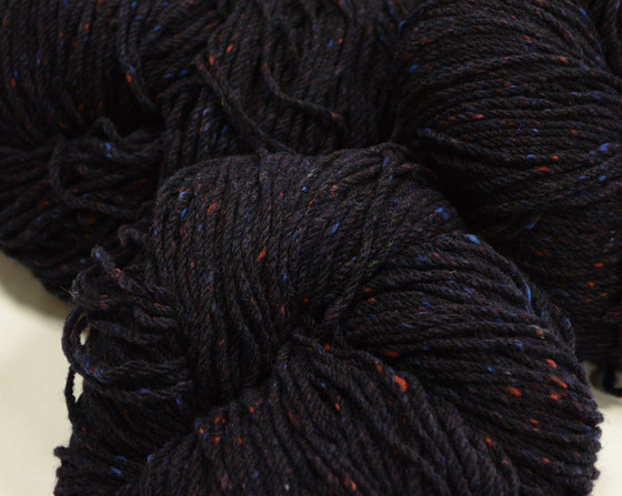 Aran Cashmere Aran Wool Knitting Hanks - Navy Charcoal