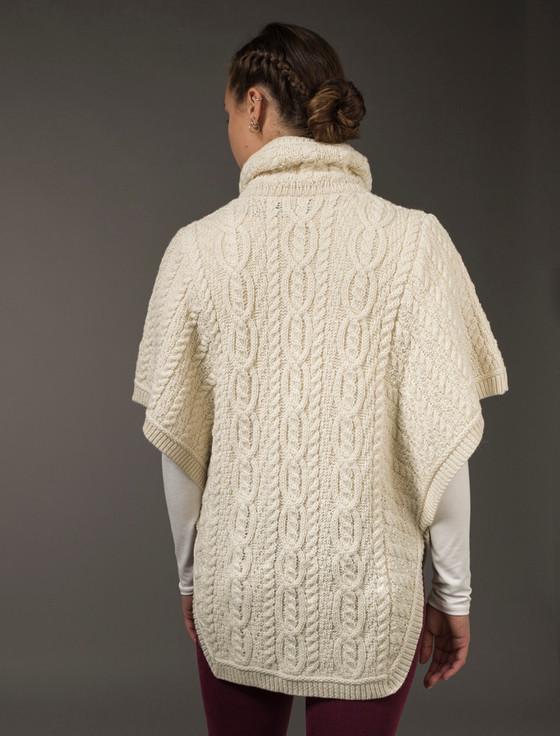 Aran Cashmere Batwing Jacket With Celtic Knot Zipper Pull‎‎‎‎