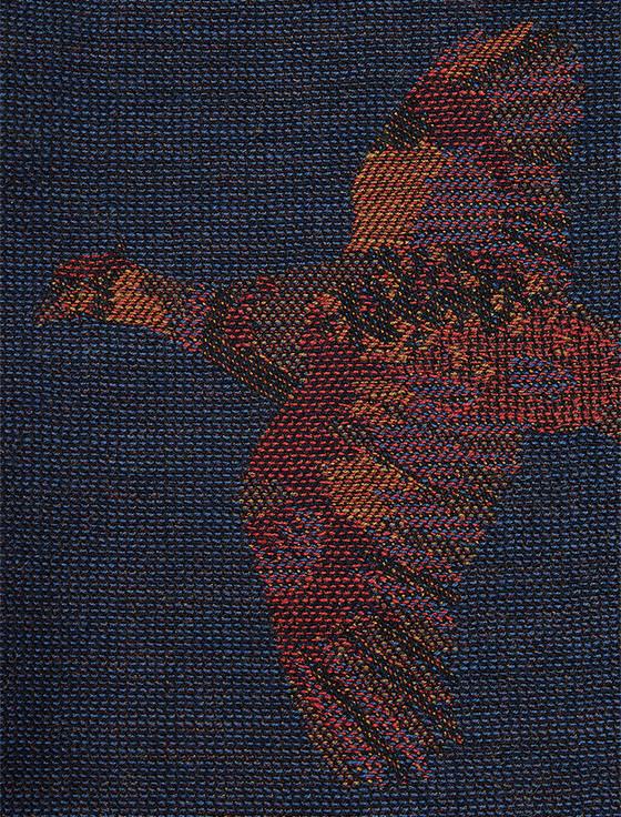 Aran Cashmere Birchdale Wool Tweed Fringed Stole - Midnight