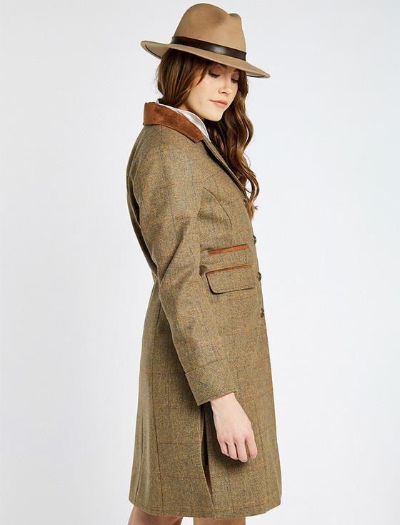 Aran Cashmere Blackthorn Ladies 3/4 Tweed Coat - Burren