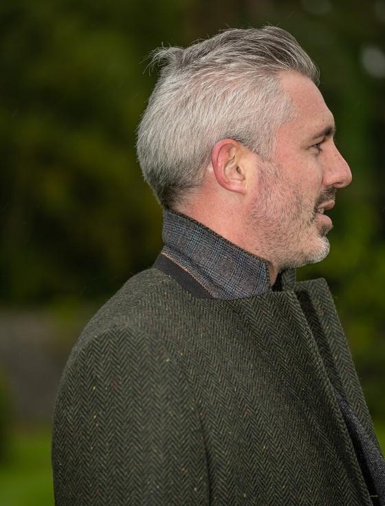 Aran Cashmere Casement Green Classic Fit Tweed Jacket