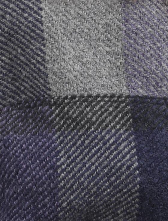 Aran Cashmere Cheryl Herringbone Hooded Poncho - Kildare Multi-Indigo