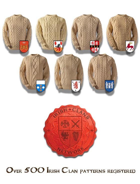 Aran Cashmere Clan Aran Ponchos - 400+ Clan Patterns Registered FIND YOURS>>