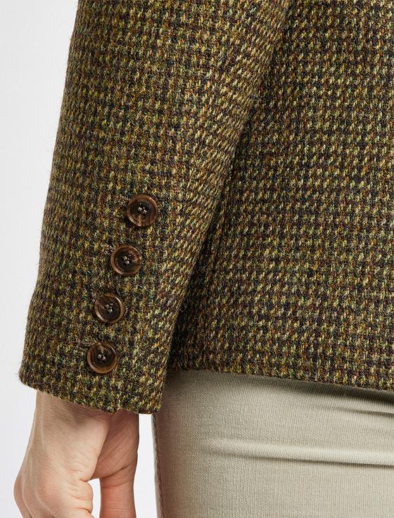 Aran Cashmere Darkhedge Ladies Fitted Tweed Jacket - Heath