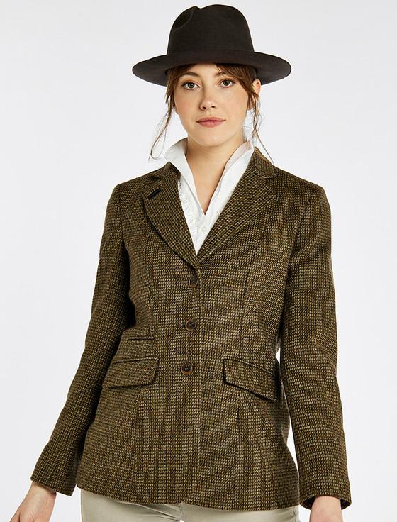 aran cashmere Darkhedge Ladies Fitted Tweed Jacket - Heath