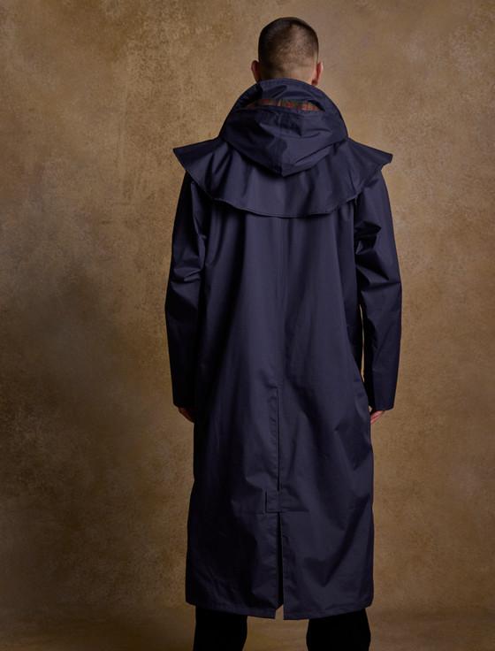 Aran Cashmere Donegal Men's Waterproof Bush Coat - Navy