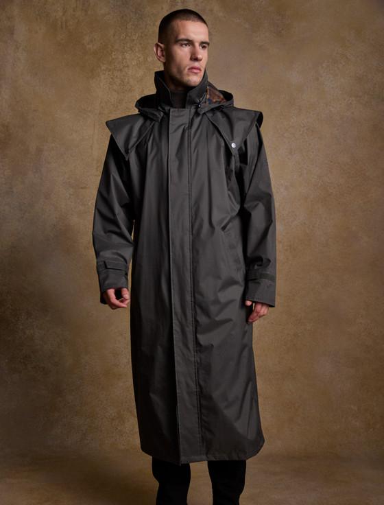 Aran Cashmere Donegal Men's Waterproof Bush Coat - Olive
