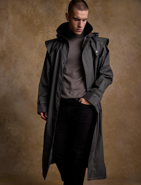 Aran Cashmere Donegal Men's Waterproof Bush Coat - Olive