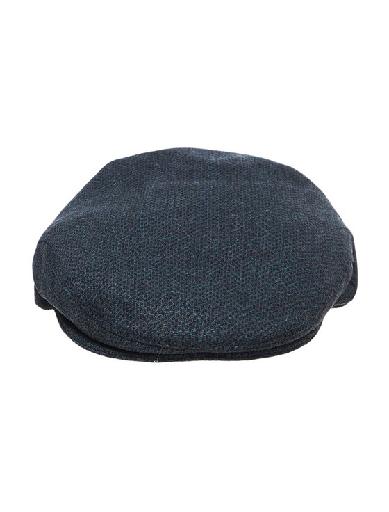 Aran Cashmere Donegal Tweed Flat Cap - Blackwatch Twill