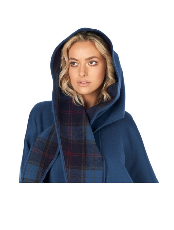 Aran Cashmere Donegal Tweed Pure Wool Country Walking Cape - Teal