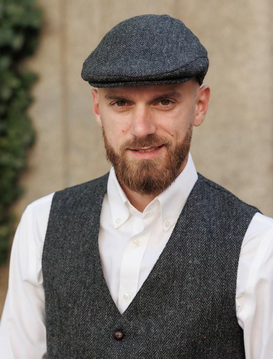 Aran Cashmere Donegal Tweed Waistcoat - Charcoal Fleck