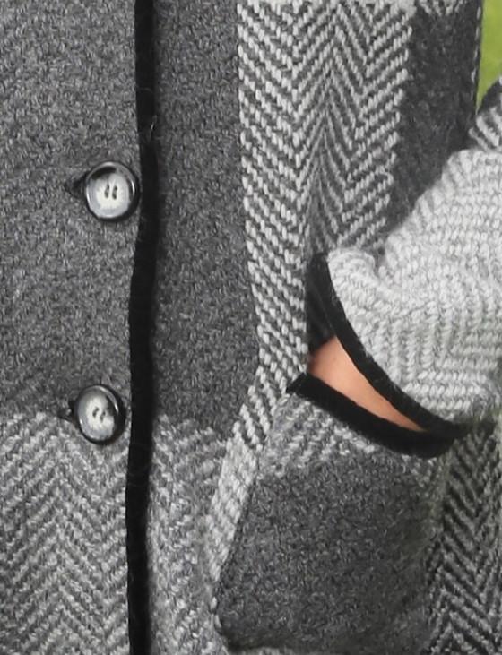 Aran Cashmere Emma Tweed Herringbone Coat - Donegal Grey