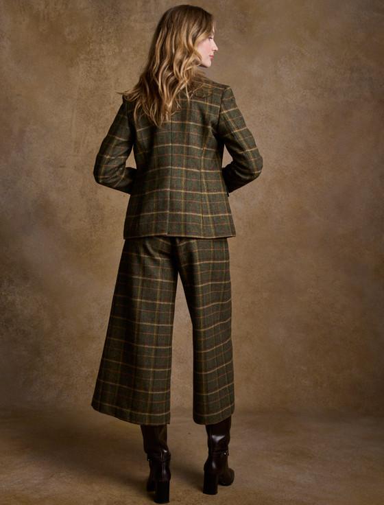 Aran Cashmere Enya Tweed Culottes - Green Country Check