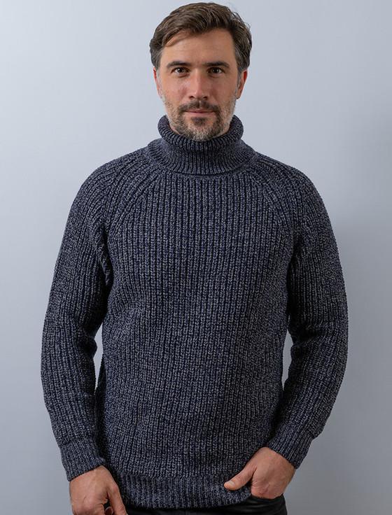 aran cashmere Fisherman's Merino Ribbed Turtleneck Sweater‎‎‎‎‎