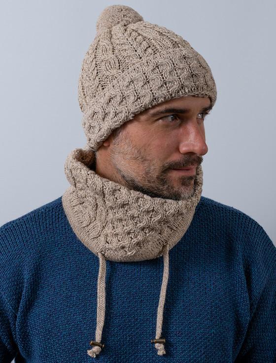aran cashmere H‎on‎eycomb & Cable So‎ft Aran Snood-wi
