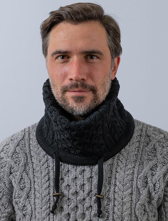 Aran Cashmere H‎on‎eycomb & Cable Soft A‎ran Snood-vb